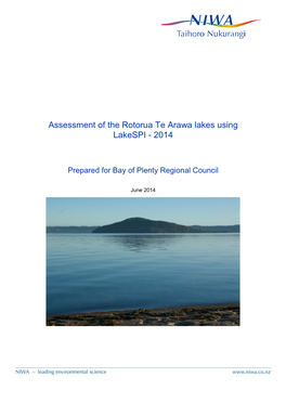 NIWA Client Report No: HAM2014-067 Report Date: June 2014 NIWA Project: BOP14203