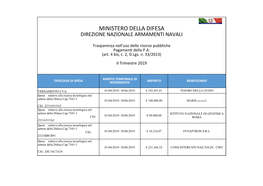 Ministero Della Difesa Direzione Nazionale Armamenti Navali