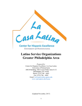 Latino Service Organizations Greater Philadelphia Area