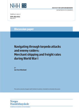 Merchant Shipping and Freight Rates During World War I