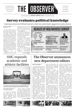 Survey Evaluates Political Knowledge the Observer Announces New