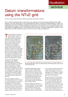 Datum Transformations Using the Ntv2 Grid by Julie Lovesay, Chief Directorate: National Geo-Spatial Information (CD:NGI)