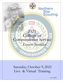 2021 College of Commissioner Service Course Booklet