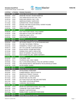 Schedule Quickprint TKRN-FM