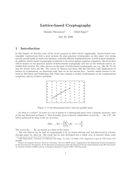 Lattice-Based Cryptography