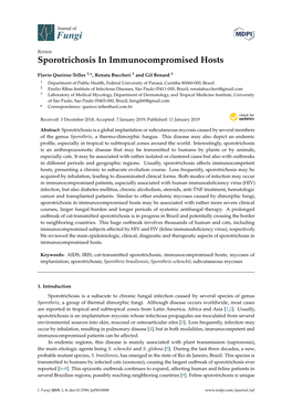 Sporotrichosis in Immunocompromised Hosts