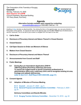 Council Agenda