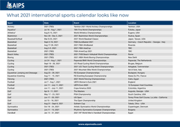 What 2021 International Sports Calendar Looks Like Now