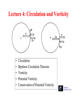 Circulation and Vorticity