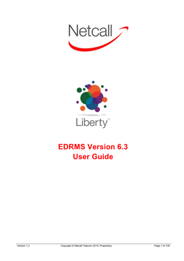 EDRMS Version 6.3 User Guide