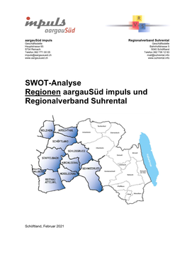 SWOT-Analyse Regionen Aargausüd Impuls Und Regionalverband Suhrental