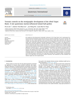 Tectonic Controls on the Stratigraphic Development of the Rifted Taipei T Basin: a Late Quaternary Marine-Inﬂuenced Inland Half Graben