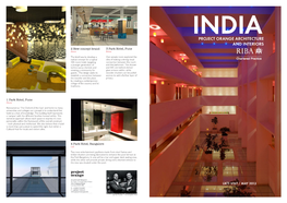 INDIA PROJECT ORANGE ARCHITECTURE and INTERIORS 2 New Concept Brand 3 Park Hotel, Pune Above Below