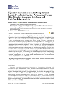 Situation Awareness, Ship Sense and Goal-Based Gap Analysis