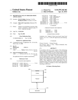 United States Patent (10) Patent No.: US 8,707,342 B2 Soldan Et Al