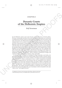 Dynastic Courts of the Hellenistic Empires