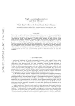 Tuple Spaces Implementations and Their Efficiency