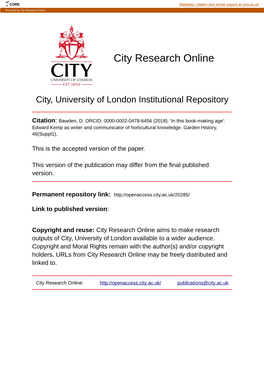 City Research Online