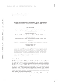 Big-Bang Nucleosynthyesis: Constraints on Nuclear Reaction