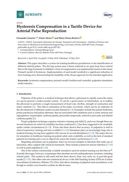 Hysteresis Compensation in a Tactile Device for Arterial Pulse Reproduction