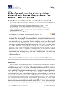 Carbon Sources Supporting Macro-Invertebrate Communities in Restored Mangrove Forests from Hau Loc, Thanh Hoa, Vietnam