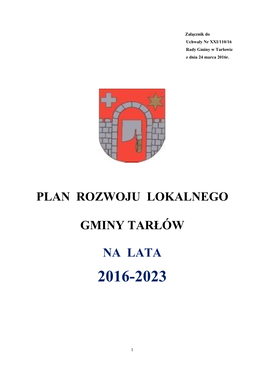 Plan Rozwoju Lokalnego