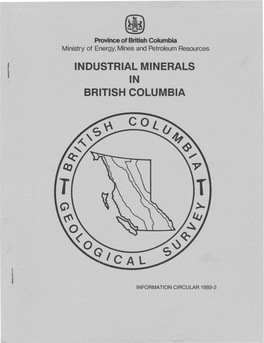 Industrial Minerals in British Columbia