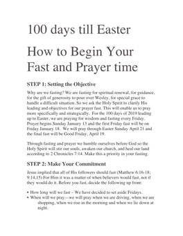 100 Days Till Easter How to Begin Your Fast and Prayer Time