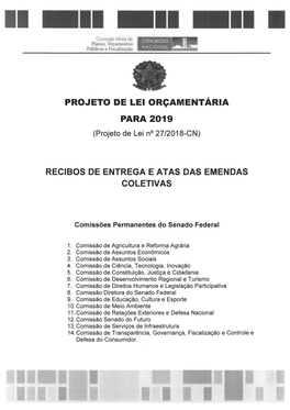 Projeto De Lei Orçamentária Para 2019 Recibos De