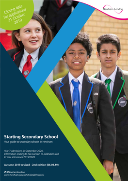 Starting Secondary School Your Guide to Secondary Schools in Newham