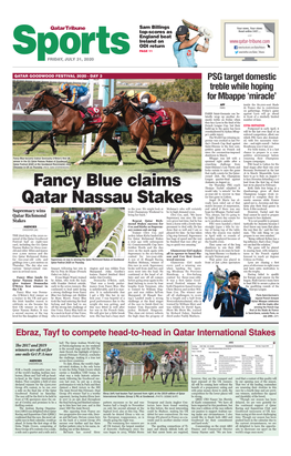 Fancy Blue Claims Qatar Nassau Stakes