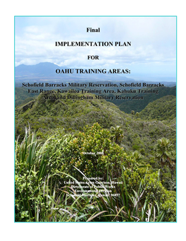 Final IMPLEMENTATION PLAN OAHU TRAINING AREAS