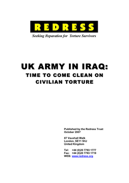 UK Army in Iraq – Time to Come Clean on Civilian