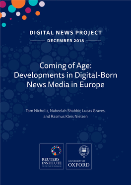 Developments in Digital-Born News Media in Europe