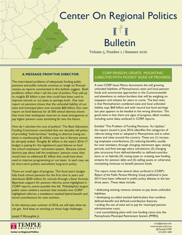 Center on Regional Politics Bulletin | Volume 5, Number 1 | Spring 2016