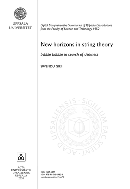 New Horizons in String Theory