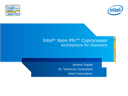 Xeon Phi Coprocessor