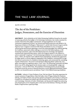 Judges, Prosecutors, and the Exercise of Discretion