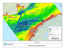 Bathymetry in the Strait of Belle Isle