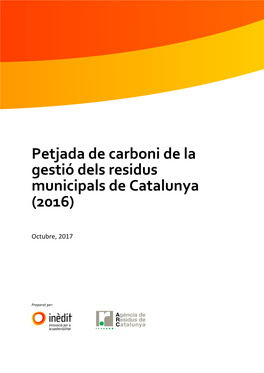 Petjada De Carboni De La Gestió I Tractament Dels Residus Municipals