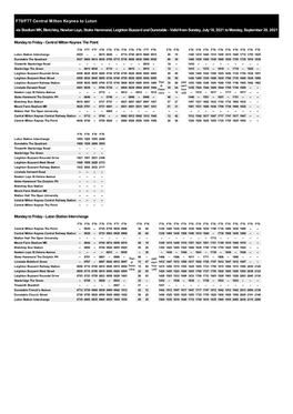F70/F77 Central Milton Keynes to Luton