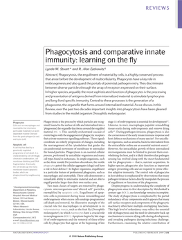 Phagocytosis and Comparative Innate Immunity: Learning on the Fly