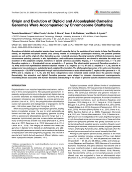 Origin and Evolution of Diploid and Allopolyploid Camelina Genomes Were Accompanied by Chromosome Shattering