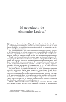 El Acueducto De Alcanadre-Lodosa*