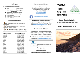 WALK Talk Explore Exercise Free Guided Walks in the Vale Of