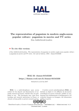 Paganism in Movies and TV Series Don Aufderbruck-Londres