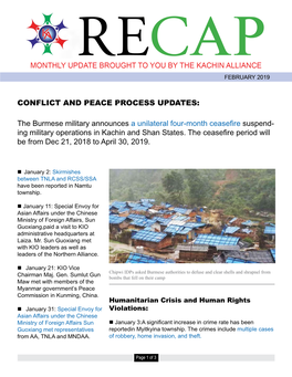 Conflict and Peace Process Updates