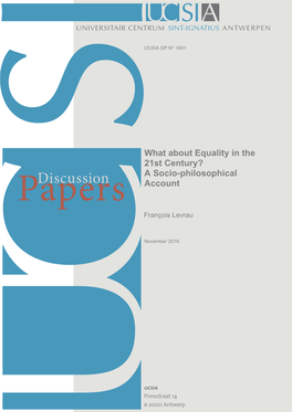 What About Equality in the 21St Century? a Socio-Philosophical Account