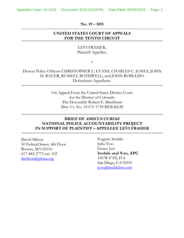 Appellate Case: 19-1015 Document: 010110164791 Date Filed: 05/06/2019 Page: 1