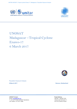 UNOSAT Madagascar – Tropical Cyclone Enawo-17 6 March 2017